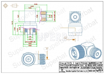 N Plug Male to UHF Jack Female Adapter Right Angle