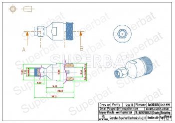 N Jack Female to RP SMA Plug Female Adapter Straight