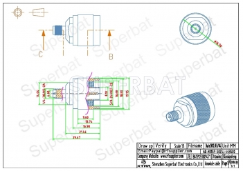 N Plug Male to RP SMA Jack Male Adapter Straight