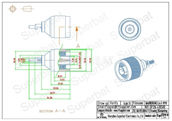 RoHS GSM Repeater N Plug Male Straight Crimp Connector for RG316 RG174