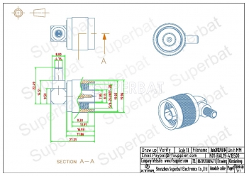 N Plug Male Connector Right Angle Crimp LMR-195,RG58,RG142,RG400