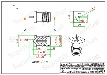 SMA Female Jack Connector Straight PCB Mount