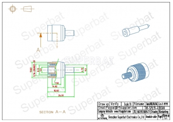 TNC Plug Male Straight Crimp Connector for RG58 LMR-195 Cable