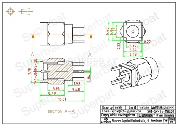 SMA Plug Male Straight Solder PCB Connector