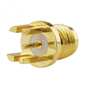 RP-SMA Male End Launch Jack PCB Mount RF connector Teflon insulator