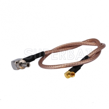 MMCX female RA to CRC9 male connector for Huawei pigtail cable RG316