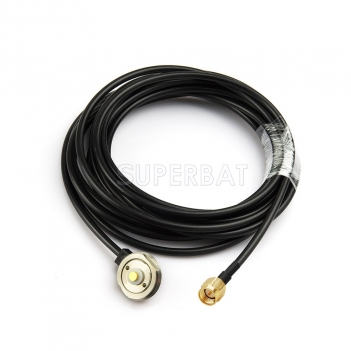 NMO mount to SMA Male Plug New Vehicle Antenna NMO Mount 3/4 Inch Hole With 500cm RG58 Cable SMA Connector