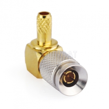 Right Angle 1.0/2.3 Plug Male Connector crimp for RG179