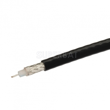 Coaxial Cable 75Ω BLACK RG179 Single Copper Braid Shielded Flexible RF Coax Cable 1 Meter