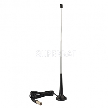 Indoor 75 ohm Digital Radio Telescopic Antenna with Magnetic Base TV Adapter to F Connector 2 Kit for USB TV Tuner DVB-T Television DAB Radio
