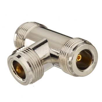 N Jack Female to 2 N Jack Female Adapter T-Shape