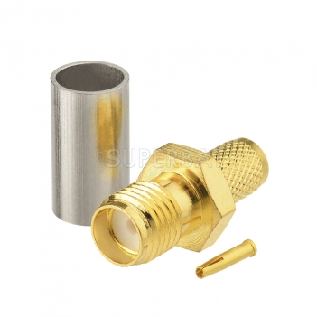 RF SMA Female Straight Crimp Connector for RG58 LMR195