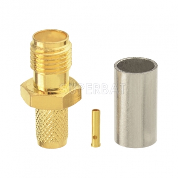 RF SMA Female Straight Crimp Connector for RG58 LMR195