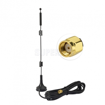 Dual Band WiFi 2.4GHz 5GHz 5.8GHz Magnetic Base RP-SMA Antenna for WiFi Router Booster Range Extender Gateway