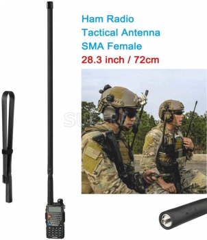 Dual Band VHF UHF 72cm Foldable CS Tactical SMA Female Ham Radio Antenna for Kenwood Baofeng CB Ham Radio Two Way Radio Walkie Talkie