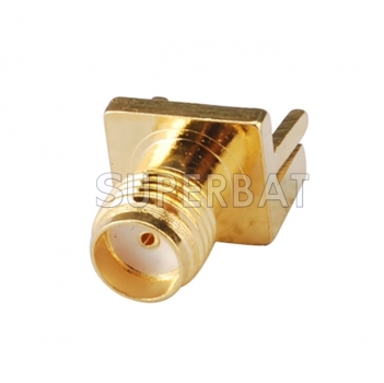 SMA Female End Launch Jack PCB Mount wide flange 0.037" connector