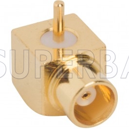 50 Ohm MCX Jack Female Right Angle Surface Mount With Gold Plated Connector