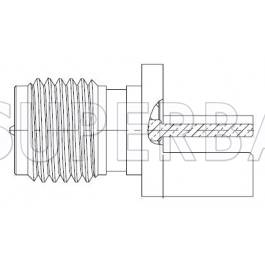 RP SMA Jack male PCB Mount Round Post Contact Connector for .037 inch End Launch