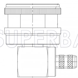 Superbat 50 Ohm N Type Right Angle Crimp Plug Connector for LMR-240 Coax Cable