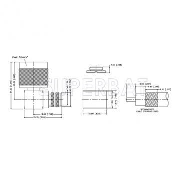 Superbat N Type Plug Male Right Angle 50 Ohm Crimp Connector for RG-214 Cable