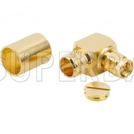 Superbat SMA Male Plug Right Angle Crimp Connector 50 Ohm for KSR-400