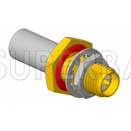 Superbat SMA Straight Crimp Jack Female Bulkhead Reverse Polarized Connector for RG-58 KSR-195