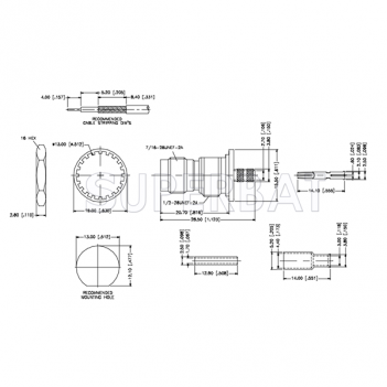 TNC Female Jack Crimp Bulkhead Connector 50 Ohm for RG-316 RG-174