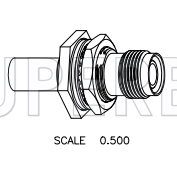 TNC Jack (male pin) Crimp Reverse Polarized Bulkhead Connector 50 Ohm with O-ring for LMR-240