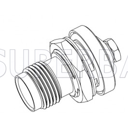 TNC Female Jack Clamp Straight Bulkhead Connector 50 Ohm for .047 Coax Cable