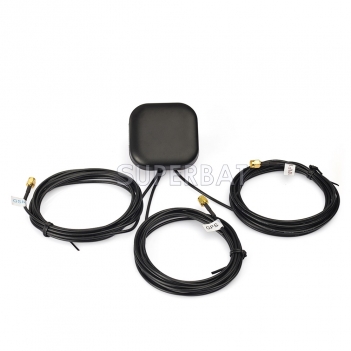 Car Top Roof Multi-Band Antenna GPS+GSM+WiFi Combined Antenna SMA Plug Male Connector with 3M Extension Cable