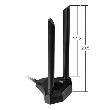 Eightwood Dual Band WiFi Antenna 2.4GHz 5GHz RP-SMA WiFi Antenna for PCI PCIe WiFi Wireless Network Router