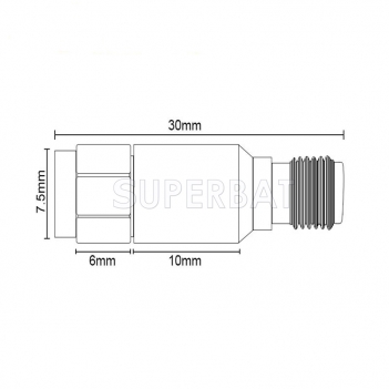 Gold 2W 0-6GHz SMA-JK Male to Female RF Fixed Attenuator