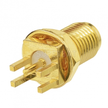 RP SMA Jack Male Straight Bulkhead Solder Connector