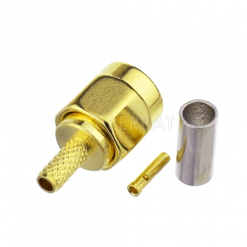 Superbat RP-SMA Plug (female socket) straight connector crimp for RG316 LMR100 RG174 cable