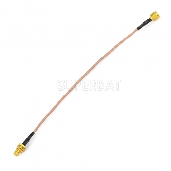 SMA BulkHead Jack to SMB Right Angle Plug RG316 20cm