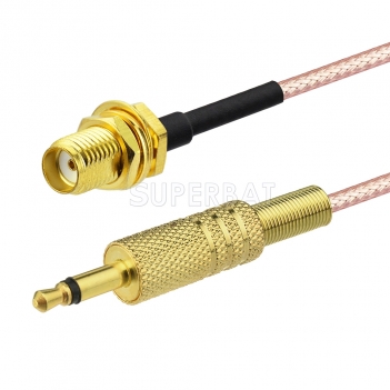 SMA BulkHead Jack to 3.5mm Straight Plug RG316 15cm