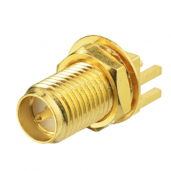 RP SMA Jack Male Straight Bulkhead Solder Connector