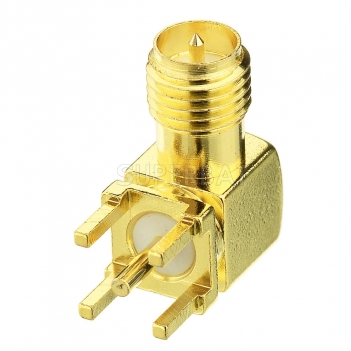 RP SMA Jack with Male pin Connector Right Angle Solder