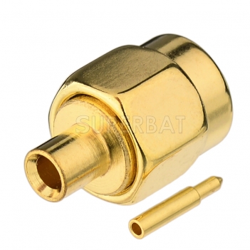 Superbat SMA Plug Male RF Connector solder for Semi-rigid RG405 0.086" Cable