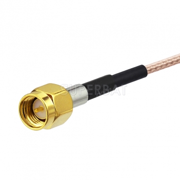 SMA Straight Plug to RP-SMA BulkHead Jack with O-ring RG178 58cm