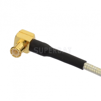 MCX Right Angle Plug to SMA BulkHead Jack Semi-Rigid 086 30cm