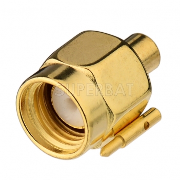 Superbat SMA Plug Male RF Connector solder for Semi-rigid RG405 0.086" Cable