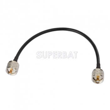 Superbat UHF(PL259) Plug Male to UHF(PL259) Plug Male Pigtail Jumper RG58 Extension Cable For Ham Radio Antenna Adapter Wire Assembly