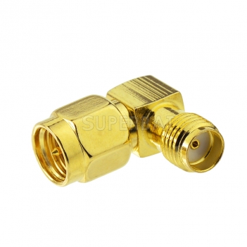 Superbat SMA male to SMA female Right Angle adapter connector for Clover Leaf FPV Antenna