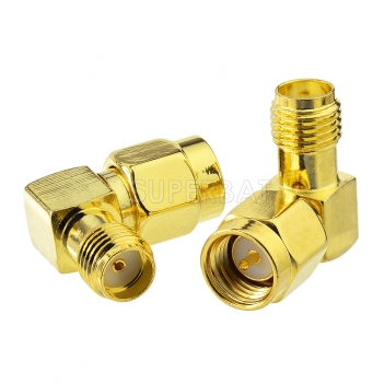 Superbat SMA male to SMA female Right Angle adapter connector for Clover Leaf FPV Antenna