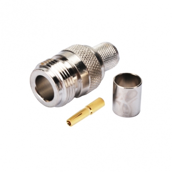 50 Ohm N Jack Female Straight Crimp Connector for LMR400