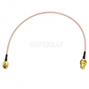 RP SMA Male to RP SMA Bulkhead 2.4GHz Bluetooth/Wi-Fi Antenna Extension Cable Extension Lead Wireless RP-SMA RG316 cable