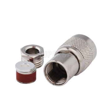 TNC Plug Male Connector Straight Clamp LMR-195