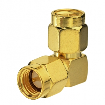 Superbat RF SMA plug to SMA plug male right angle coaxial adapter connector for Wireless