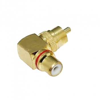 RCA Jack Female to RCA Plug Male Adapter Right Angle